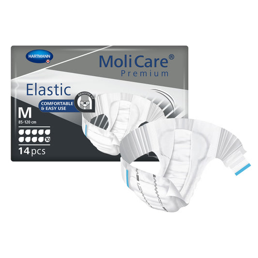 MoliCare® Premium Elastic 10 Drop Absorbency Incontinence Briefs, Medium, CS/56