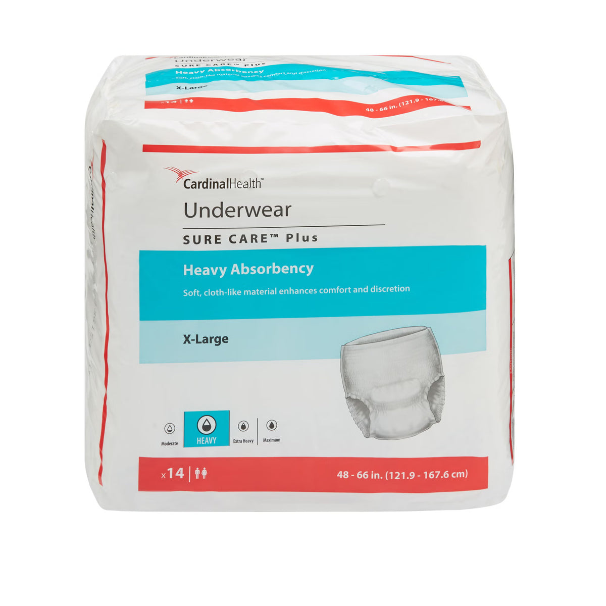 Sure Care™ Plus Heavy Absorbent Underwear, Extra Large, BG/14