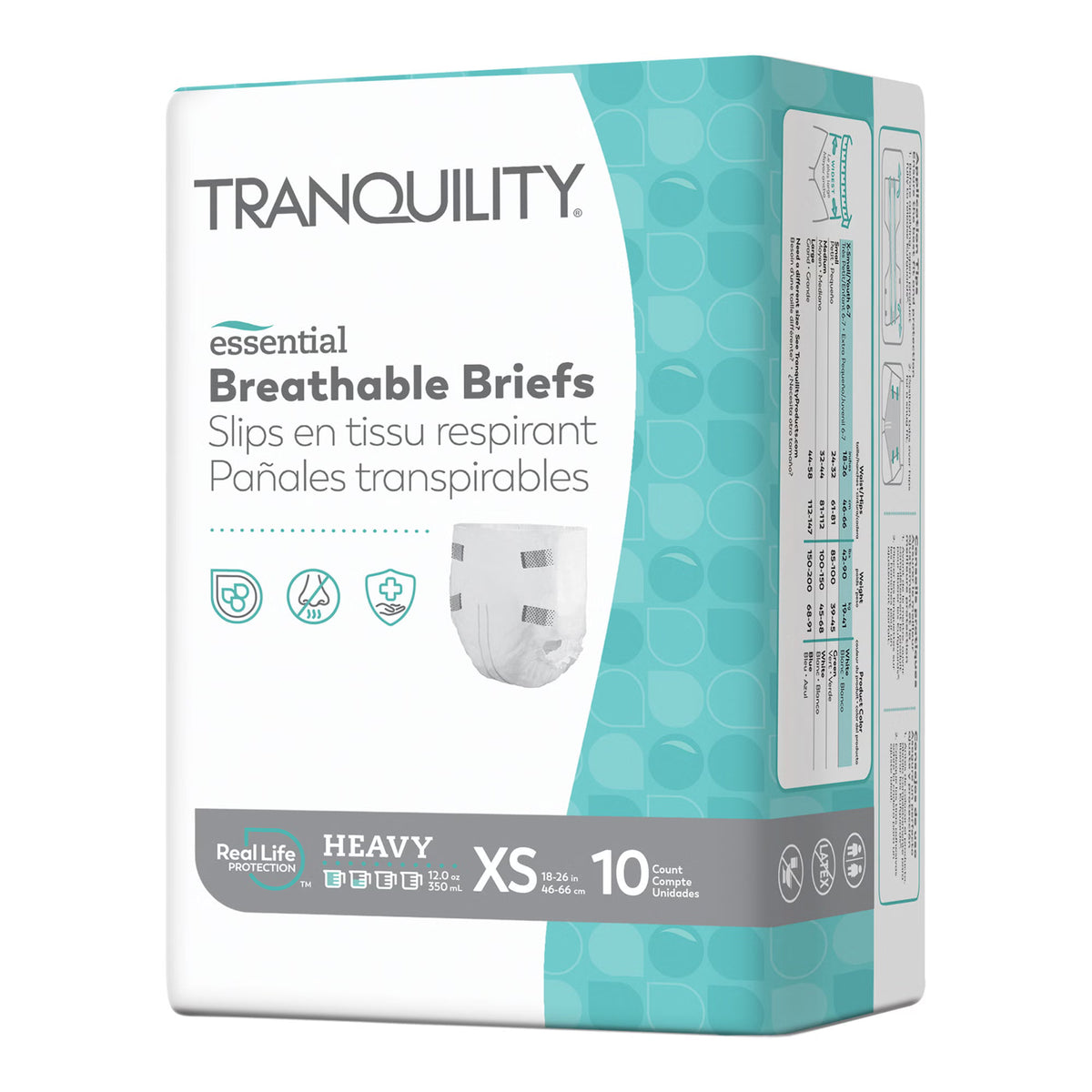 Tranquility® Essential Heavy Incontinence Brief, Extra Small, BG/10