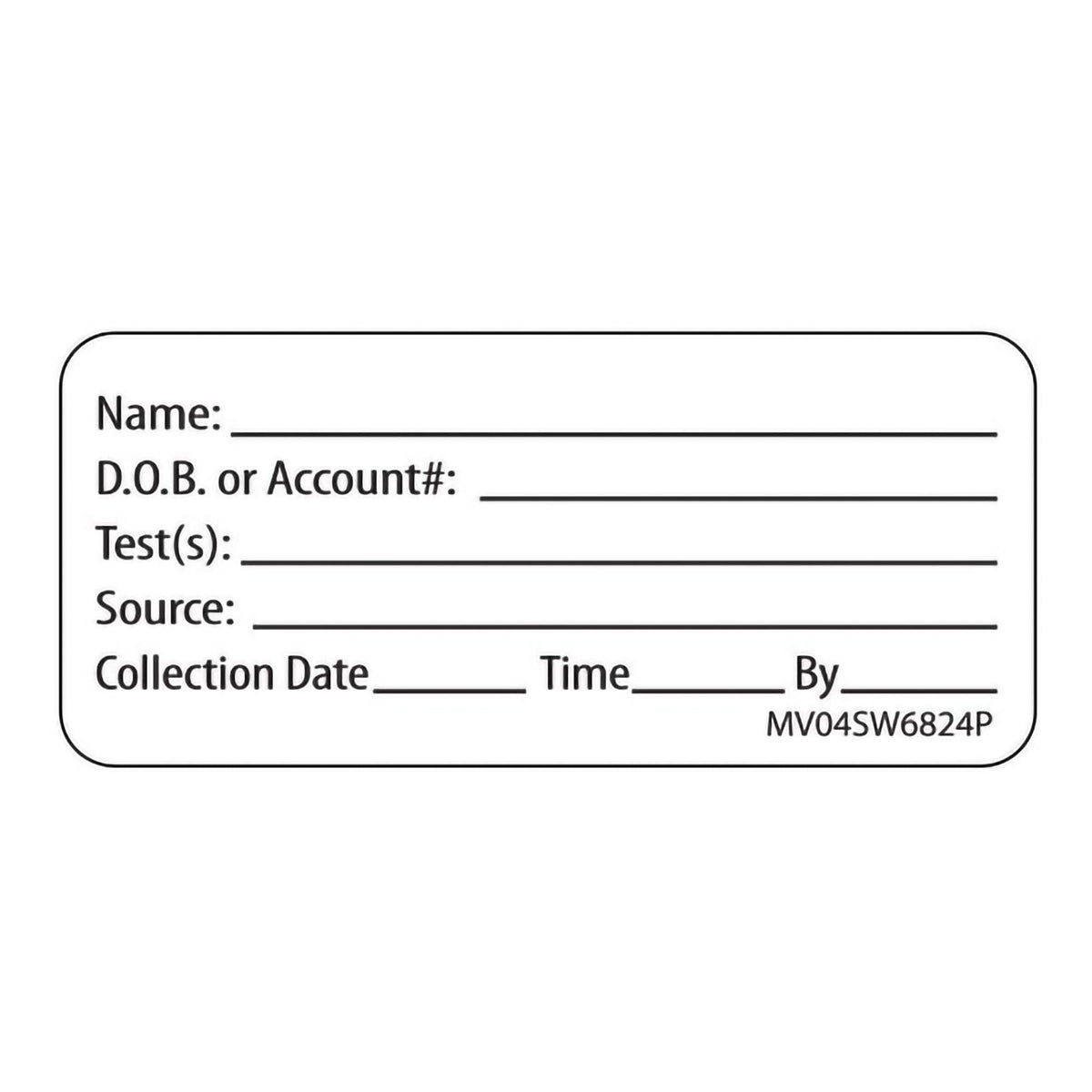 MedVision® Pre-Printed / Write On Label, Patient Information, 2.25 x 1 Inch