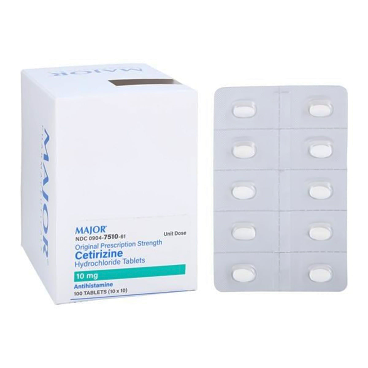 CETIRIZINE HCL, TAB 10MG UD (100/BX), BX/100