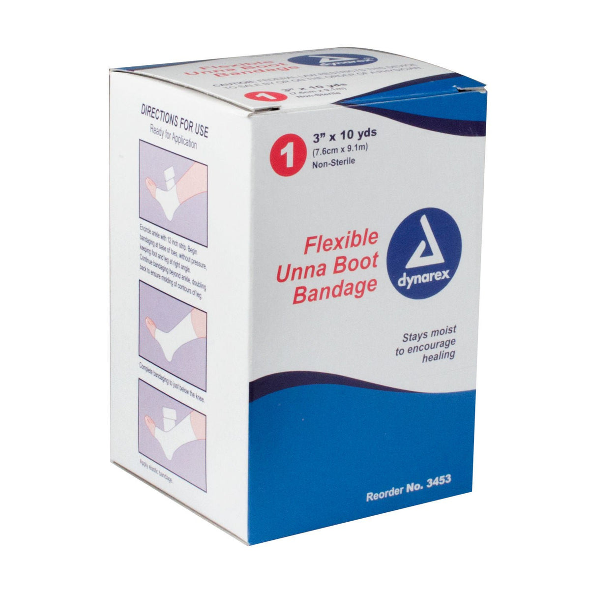 dynarex® Unna Boot Bandage, 3 Inch x 10 Yard, EA/1