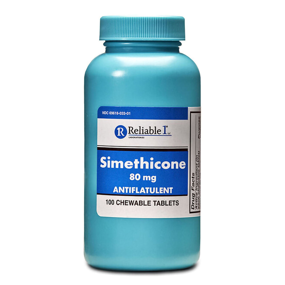 Reliable 1® Simethicone Gas Relief Chewable Tablets, BT/1