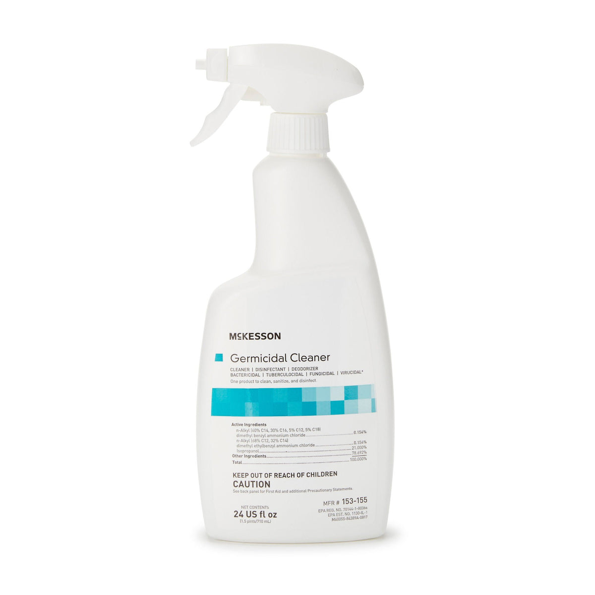 McKesson Germicidal Surface Disinfectant Cleaner, 24-ounce spray bottle, EA/1