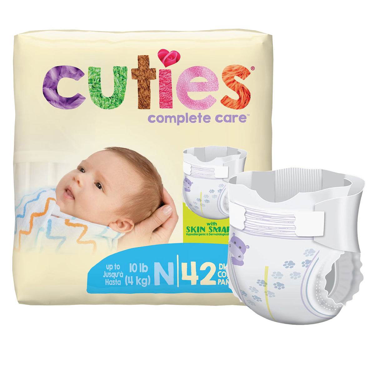 Cuties® Premium Diaper, Newborn, CS/4