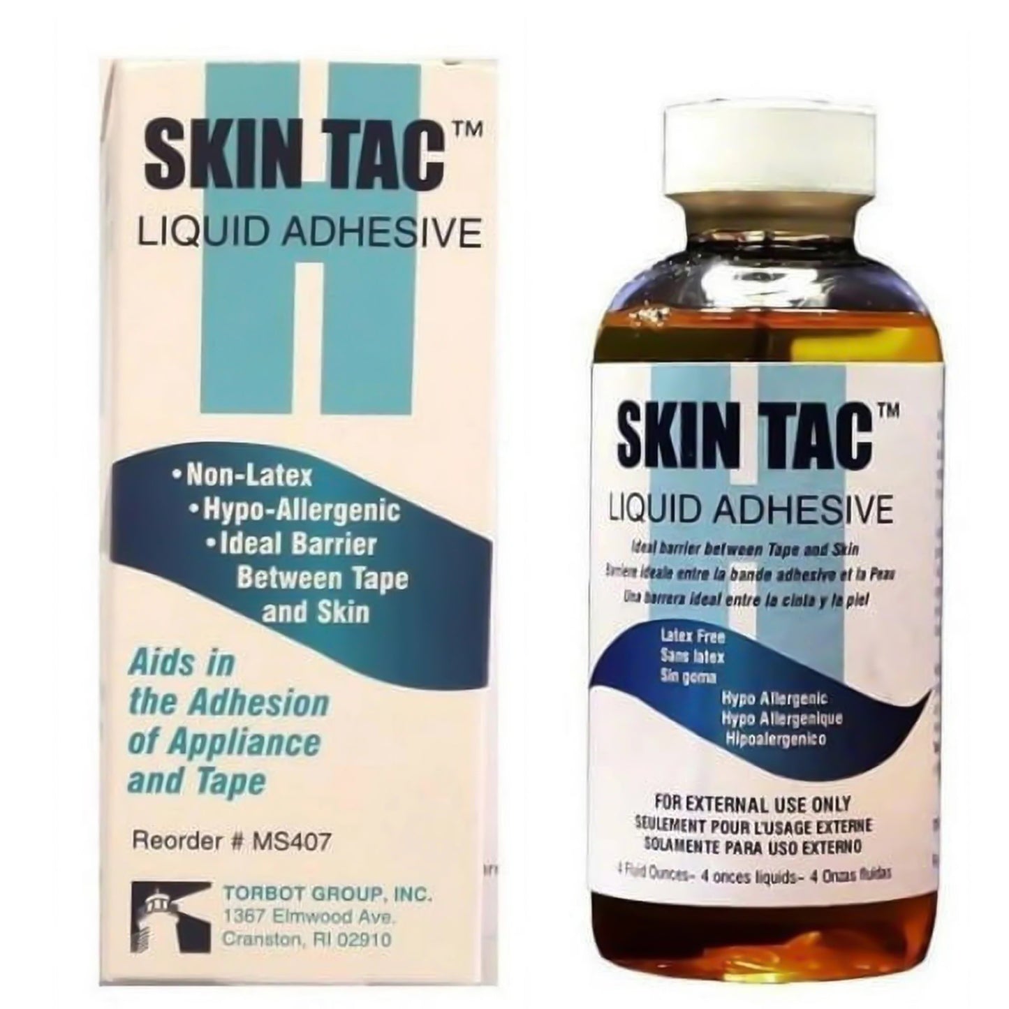 ADHESIVE, SKIN-TAC H L/F HYPO-ALLERGENIC 4OZ