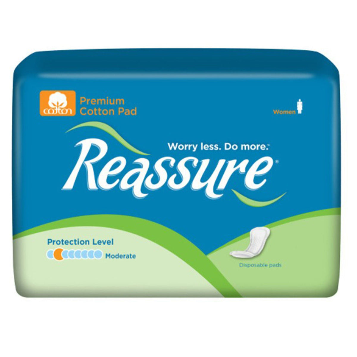 Reassure® Premium Cotton Pad, Moderate