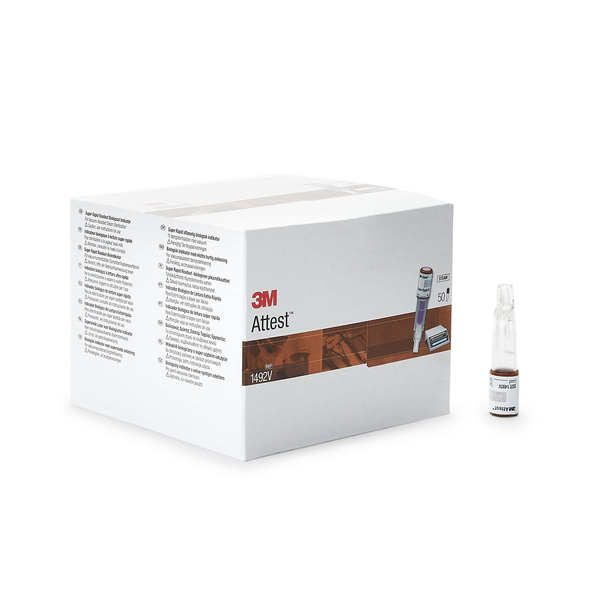 3M™ Attest™ Super Rapid Readout Sterilization Biological Indicator Vial, BX/50