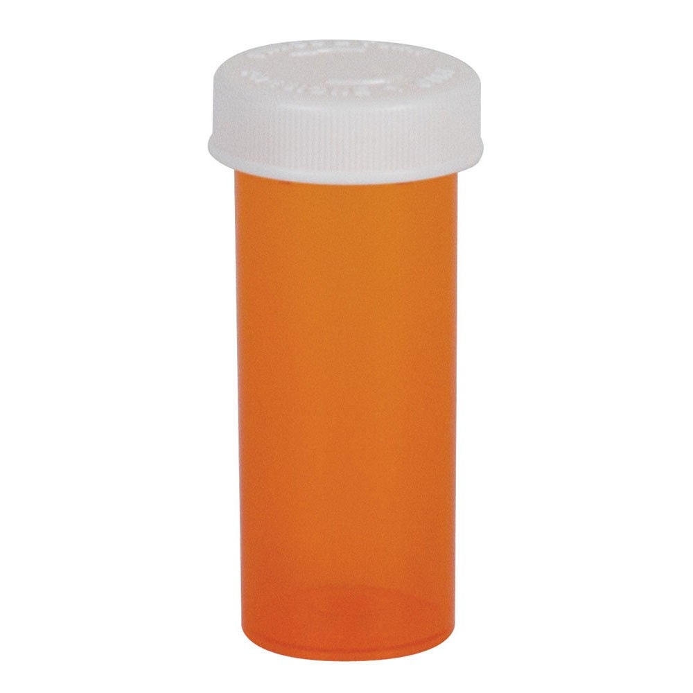 Ezy Dose® Push & Turn Amber Prescription Vial, 30 Dram Capacity, CS/125