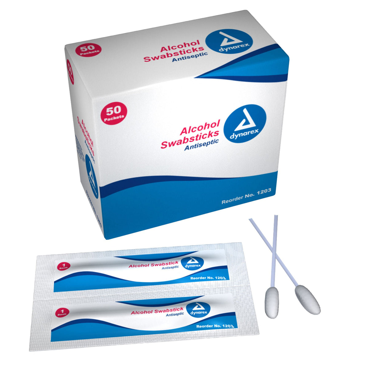 dynarex® Alcohol Impregnated Swabstick, BX/50