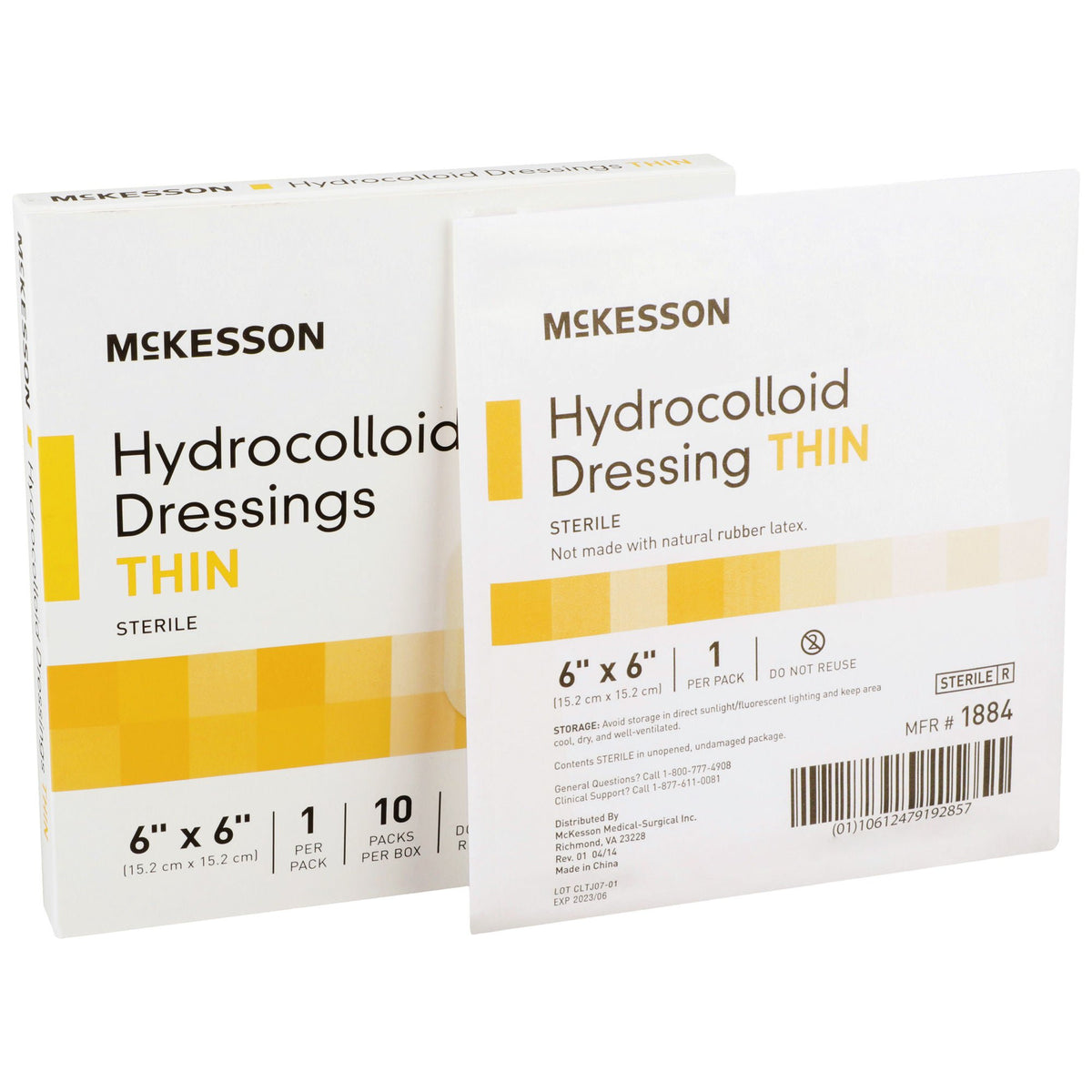 McKesson Hydrocolloid Dressing, 6 x 6 Inch, EA/1