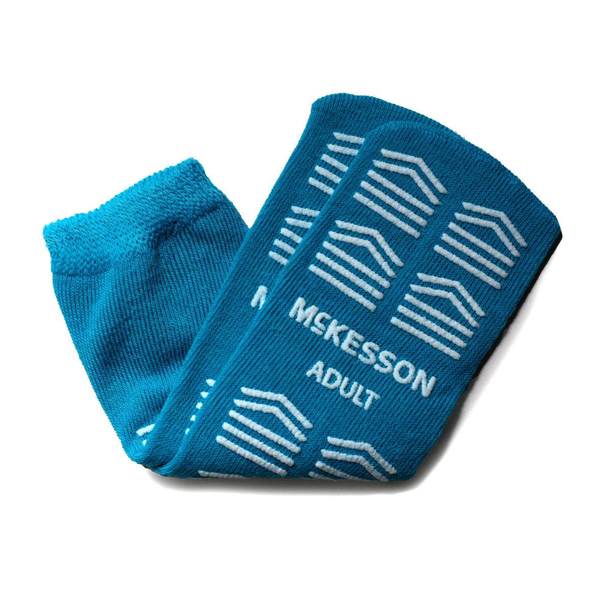McKesson Slipper Socks, Double Tread, Adult, Teal, CS/48
