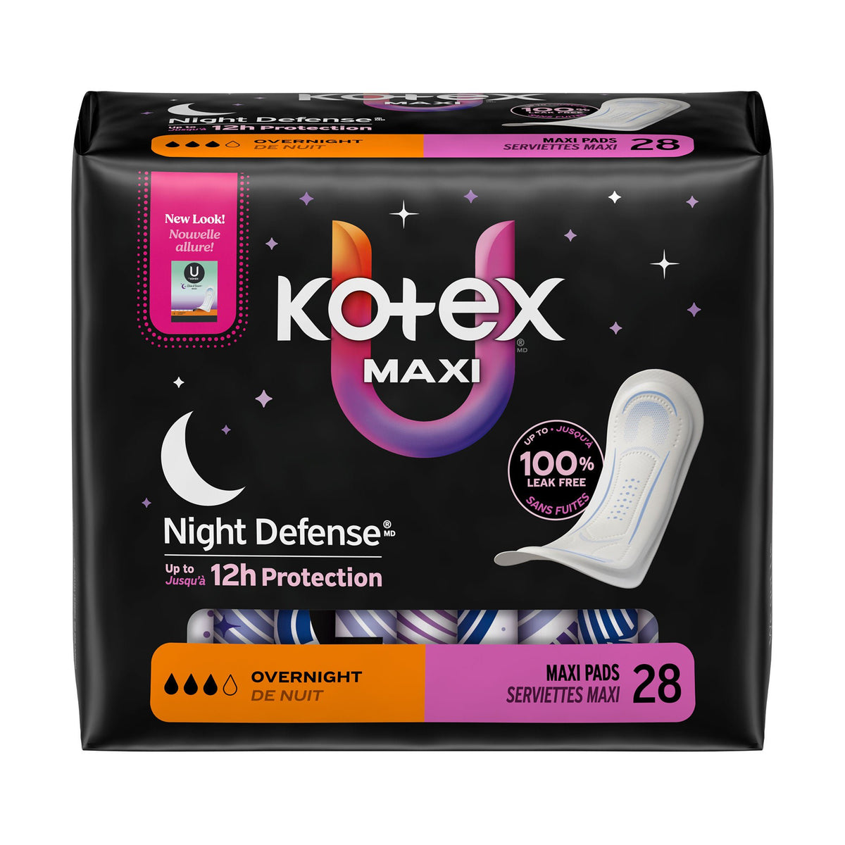 PAD, KOTEX PREM MAXI OVER NIGHT CORE (28/PK 3PK/CS), CS/84