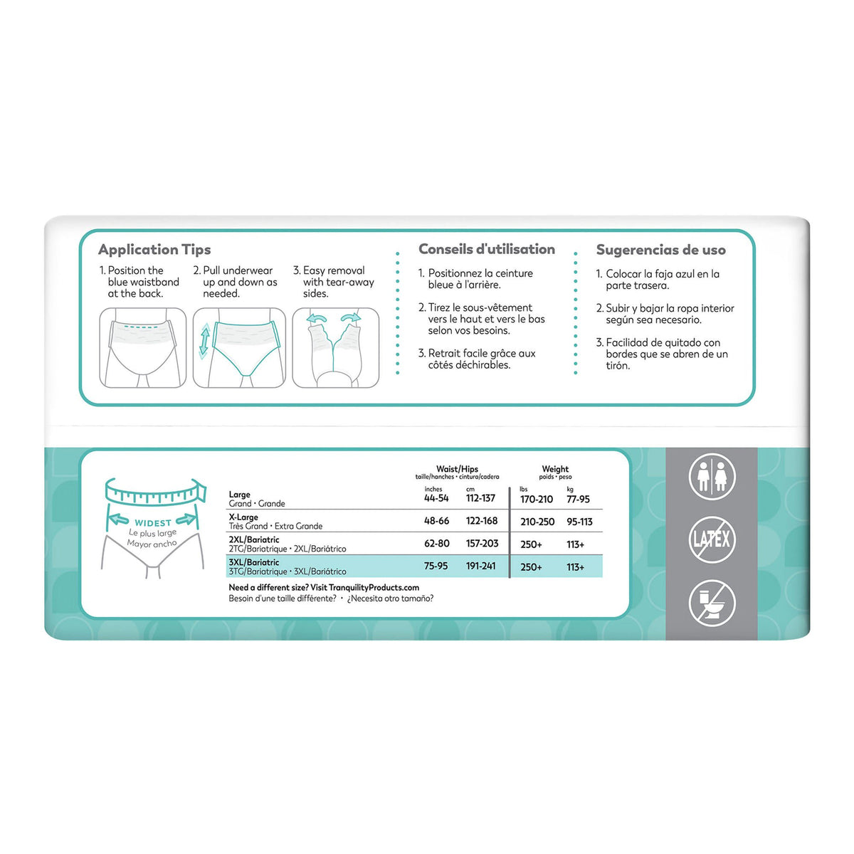Tranquility® Essential Underwear, Heavy, 3X-Large