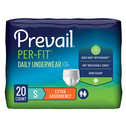Prevail Per-Fit® Daily Underwear, Small, PK/20