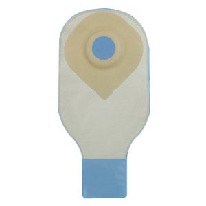 Securi-T USA 12" 1-Piece Extended Wear Drainable Pouch Pre-Cut 3/4" Transparent 1 Curved Tail Closure