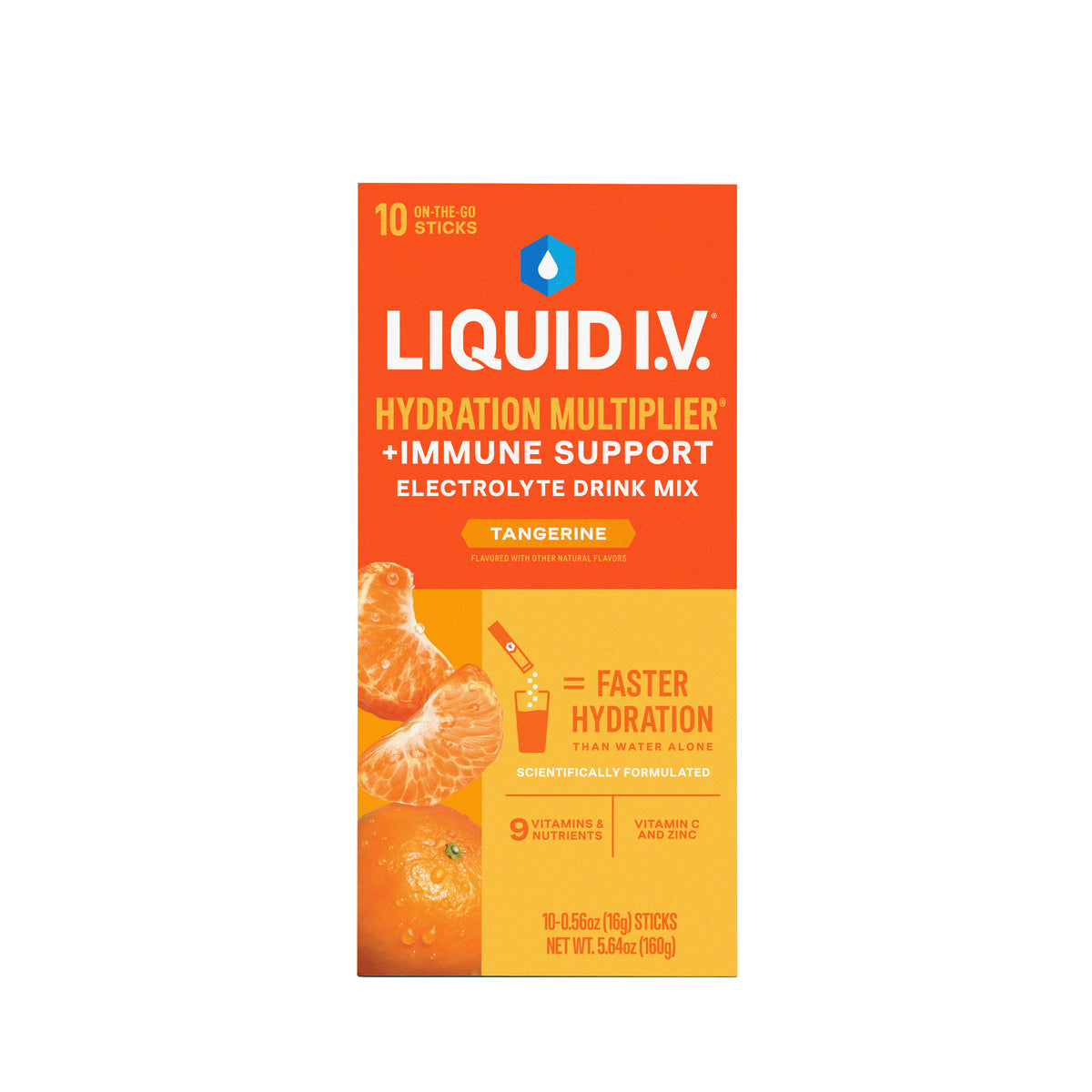 Liquid I.V. Immune Support, Tangerine, 10ct, BX/10