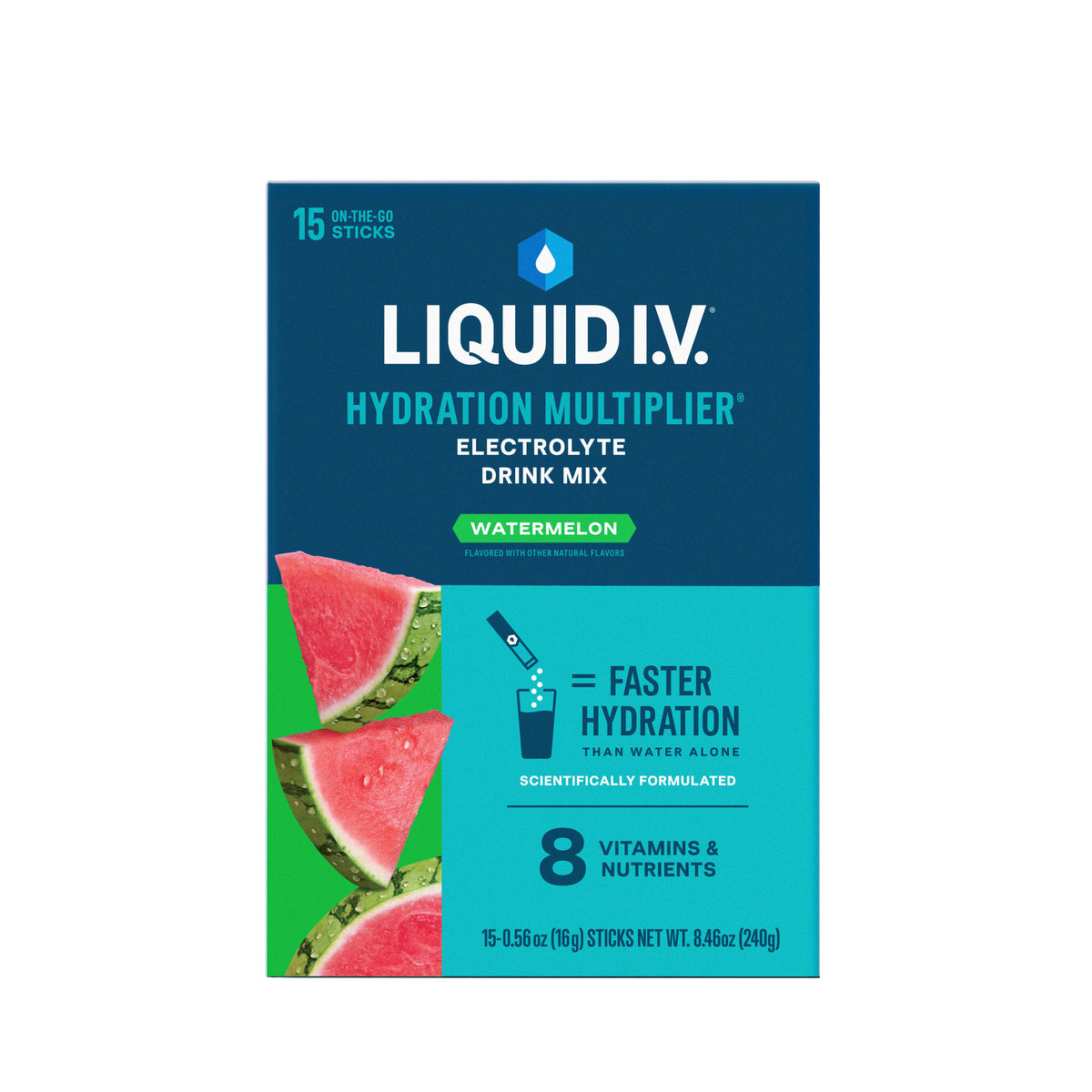 Liquid IV Electrolyte Drink Mix, Watermelon, 15 ct