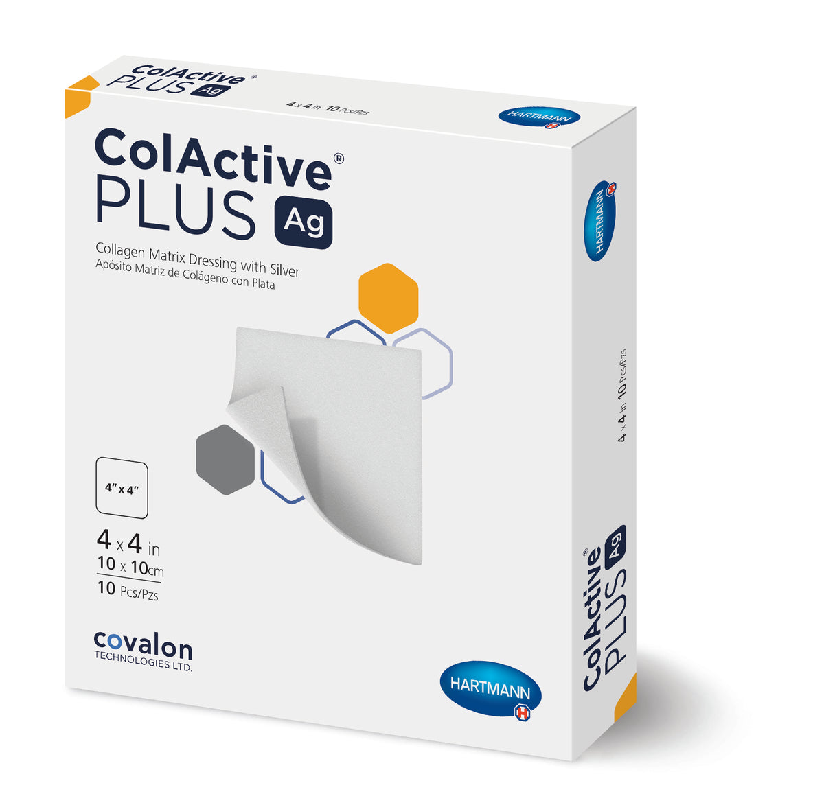 ColActive Plus Ag Collagen Dressing 4" x 4"