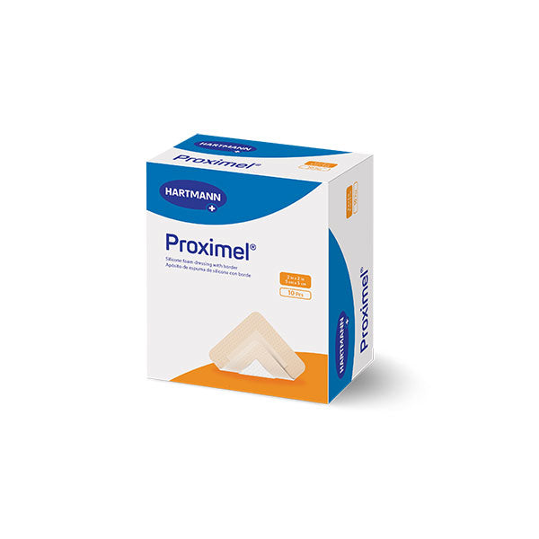 Proximel Silicone Bordered Dressing - Heel, 5.5" x 5"