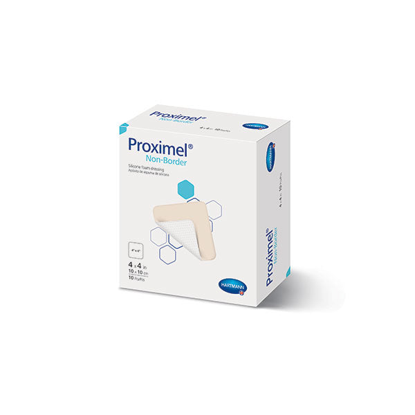 Proximel Silicone Foam Dressing with No Border, 4" x 5"