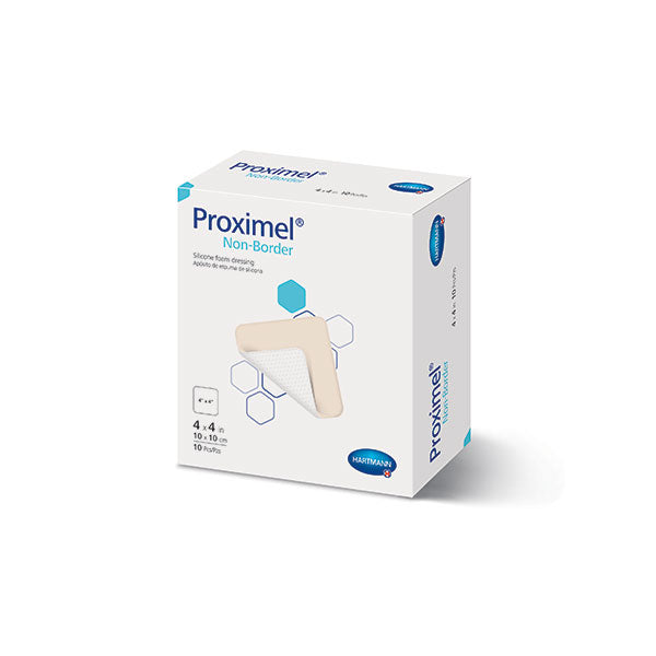 Proximel Silicone Foam Dressing with No Border, 5" x 8", Heel