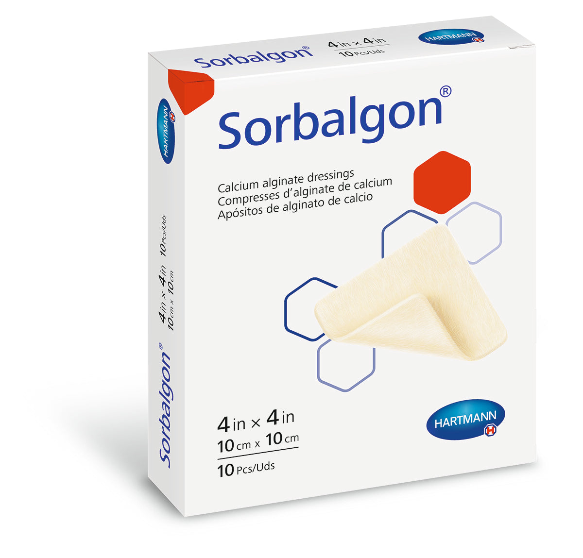 Sorbalgon Calcium Alginate Dressing, 4" x 4"