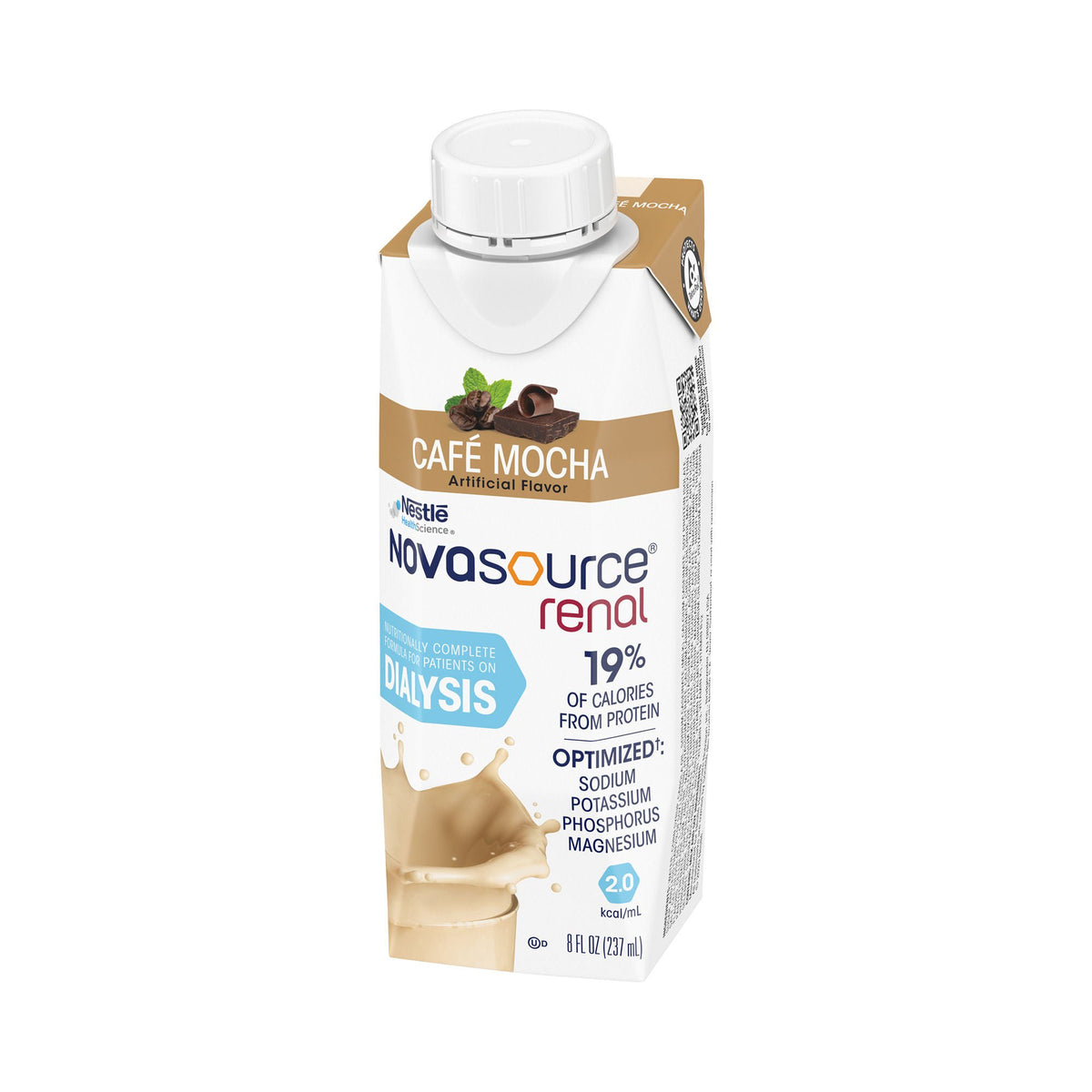 Novasource® Renal Café Mocha Formula for Patients on Dialysis, 8-ounce Carton