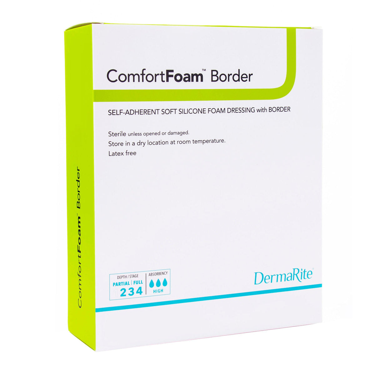 ComfortFoam™ Bordered Foam Wound Dressing w/ Soft Silicone Adhesive, 6 x 8 Inch, EA/1