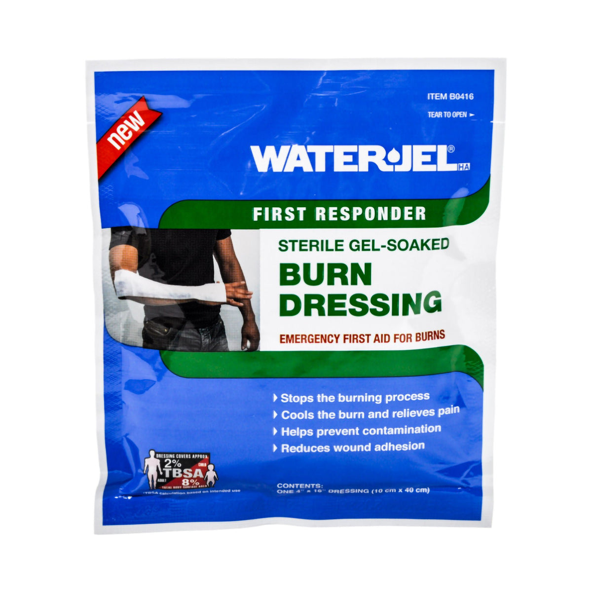 Water-Jel® First Responder Burn Dressing, 4 x 16 Inch, EA/1