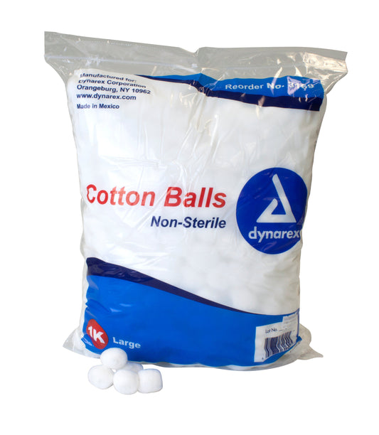 dynarex® Large Cotton Balls, CS/2000