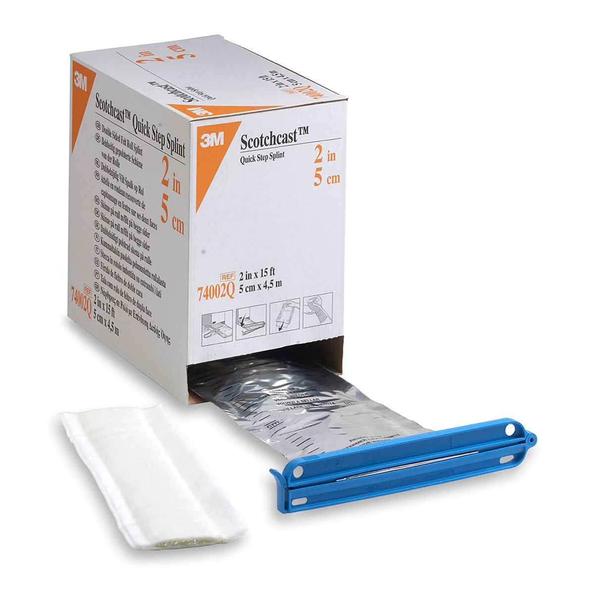 3M™ Scotchcast™ Quick Step Double Sided Felt Splint Roll, 2 Inch x 15 Foot, CS/2