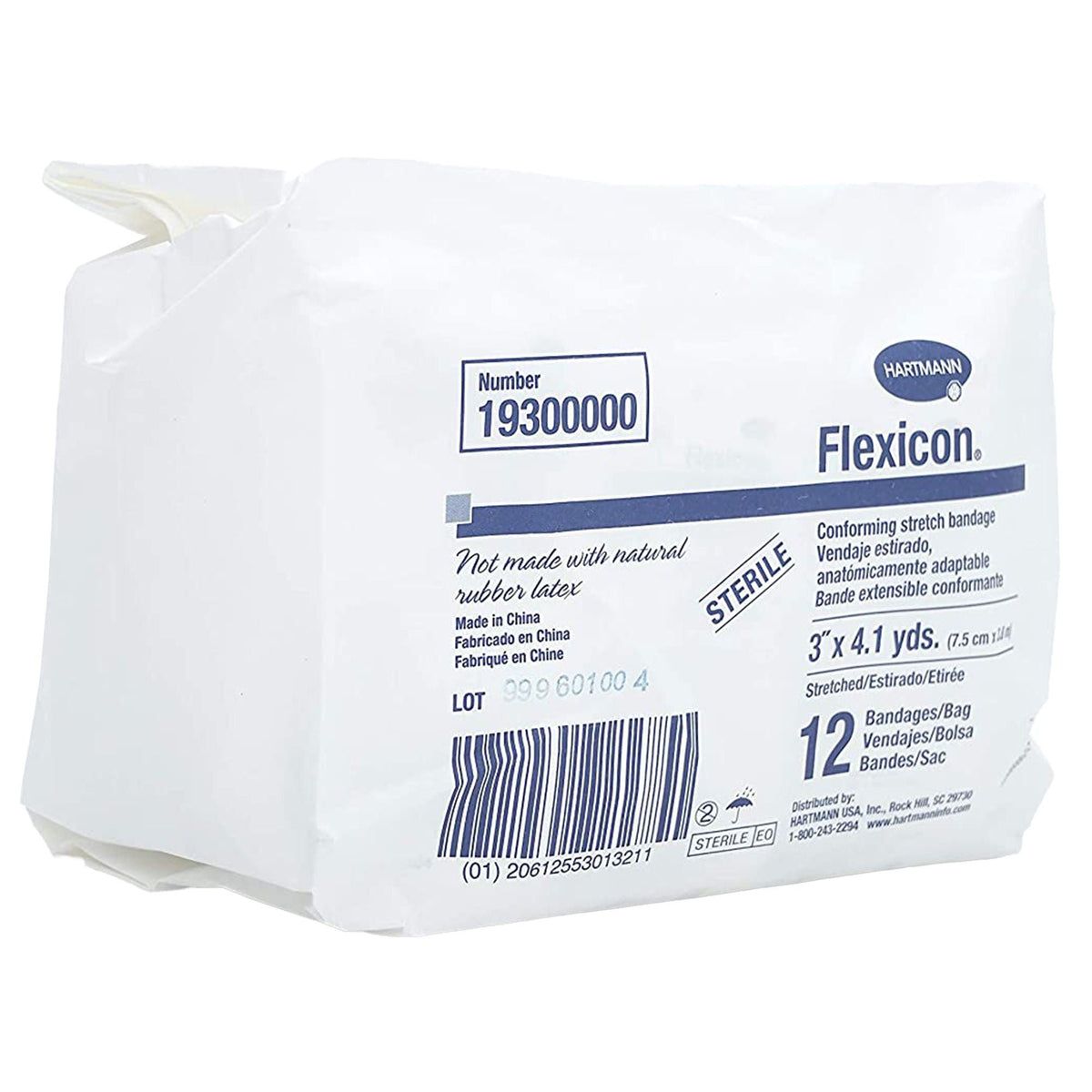 Flexicon® Sterile Conforming Bandage, 3 Inch x 4-1/10 Yard, One-Ply, BX/12