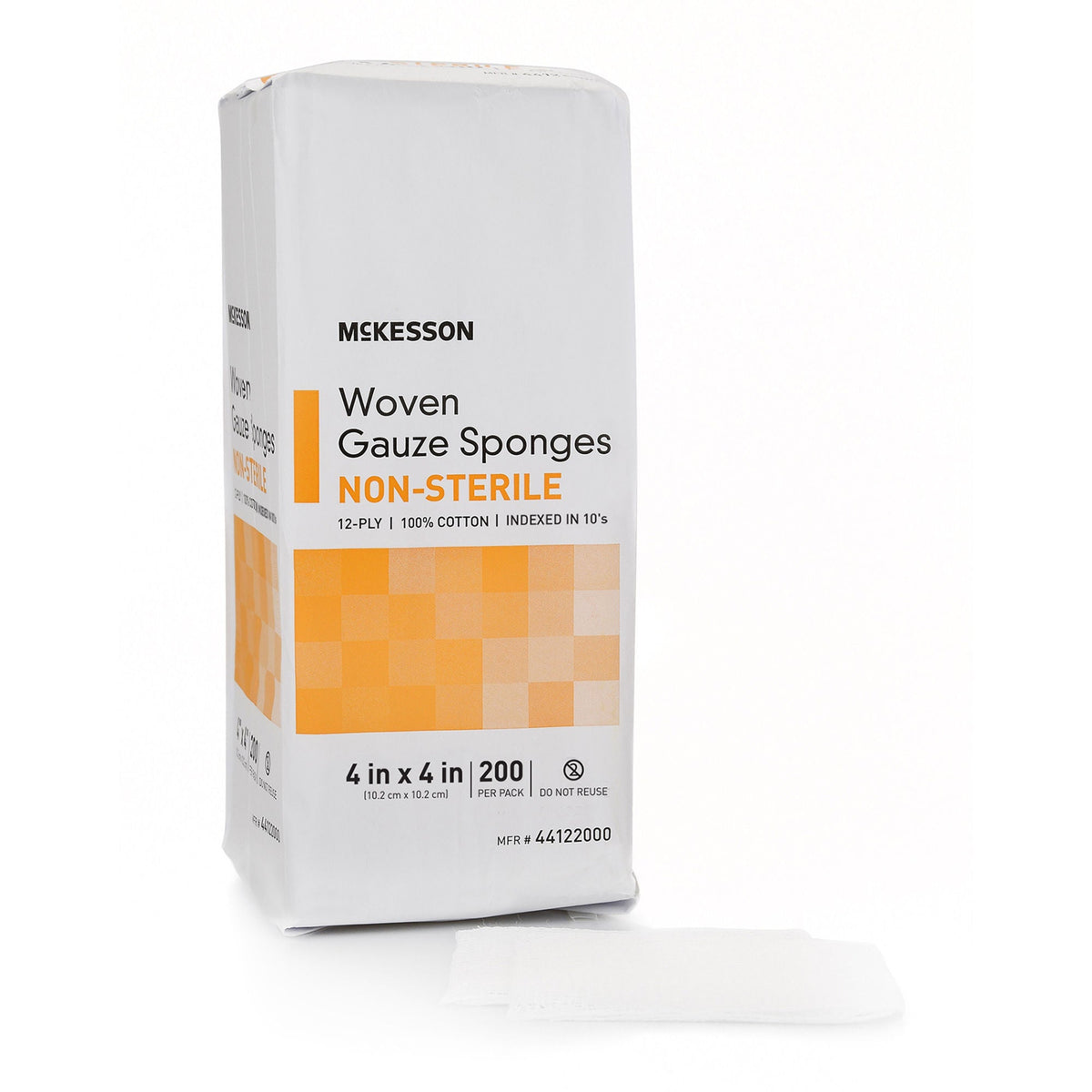 McKesson Gauze Sponge, 4 x 4 Inch, 12-Ply, BG/200