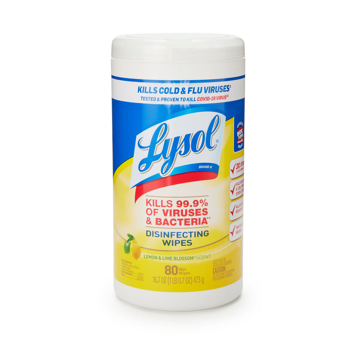 WIPE, SANITIZING LYSOL LEMON &LIME BLOSSOM (80/CN 6CN/CT), CN/80