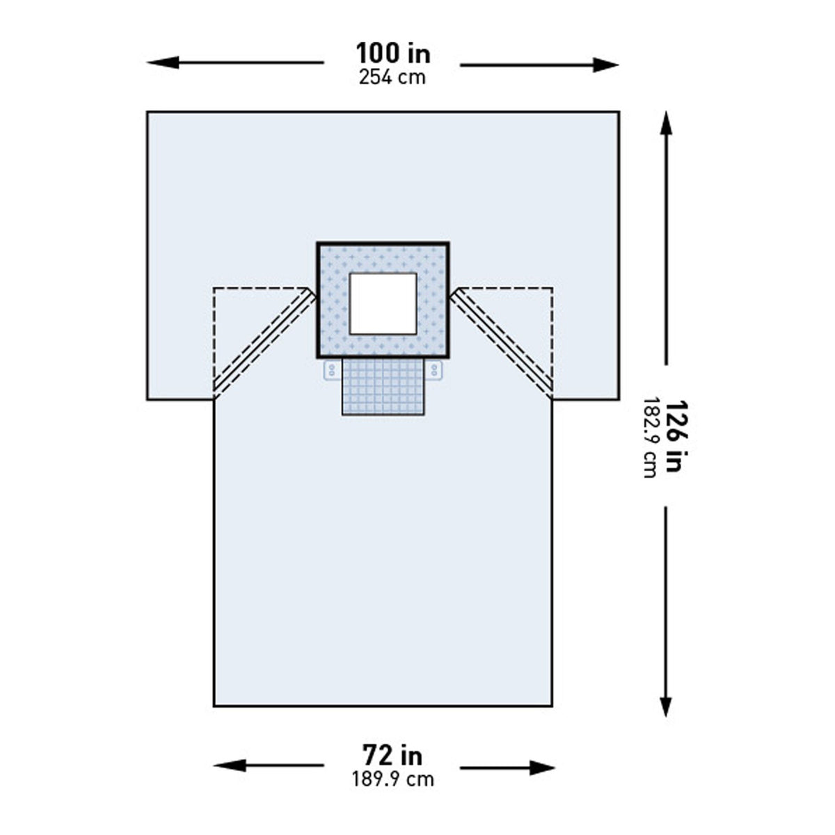 McKesson Sterile Chest Drape, 100 x 72 x 126 Inch