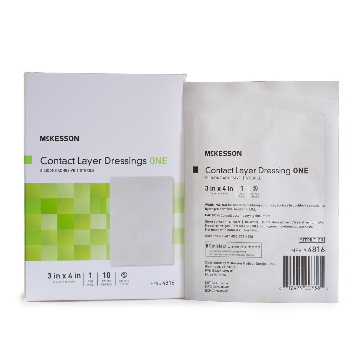 McKesson Silicone Wound Contact Layer Dressing, 3 x 4 Inch, EA/1