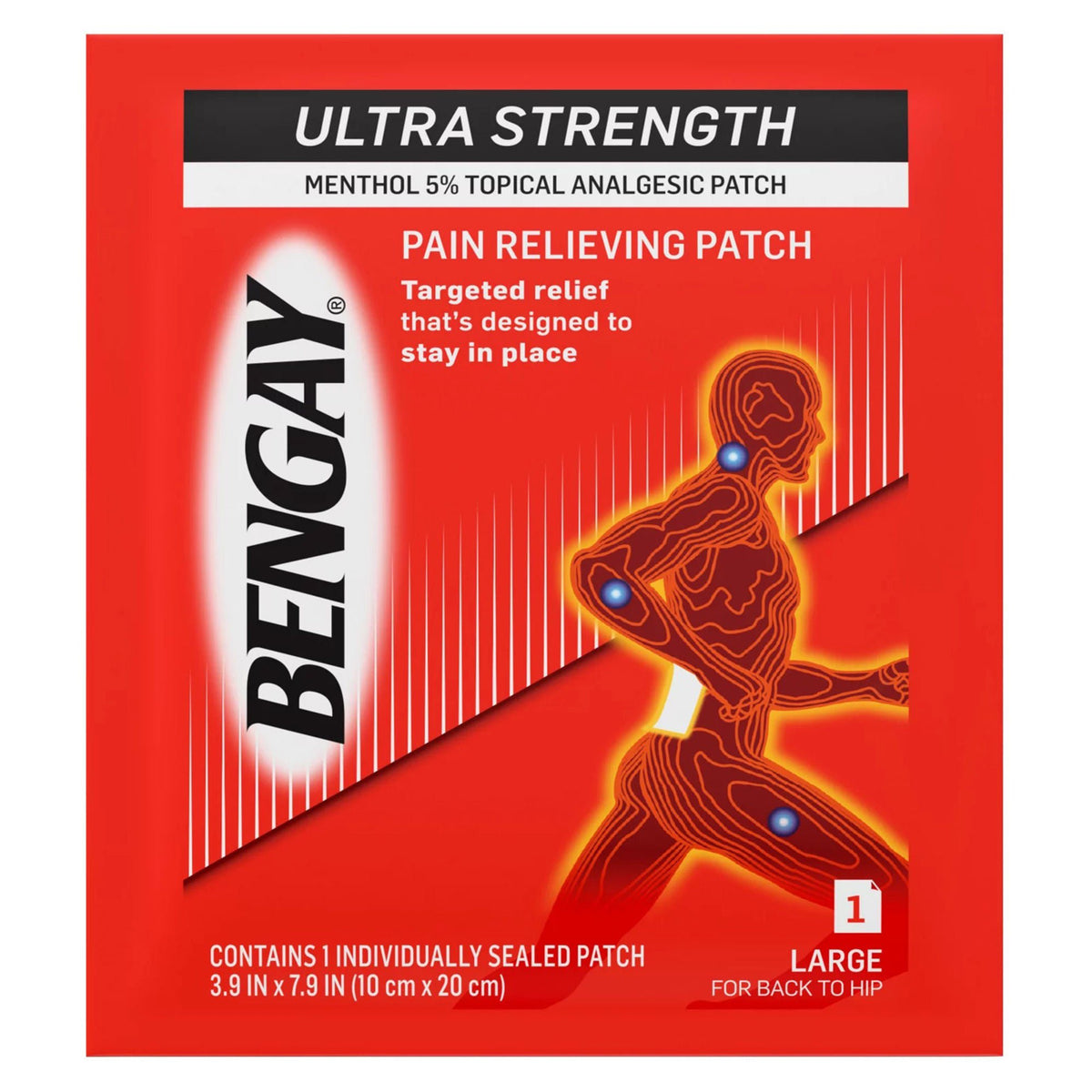 Bengay® Pain Relieving Patch Ultra Strength, Large Size