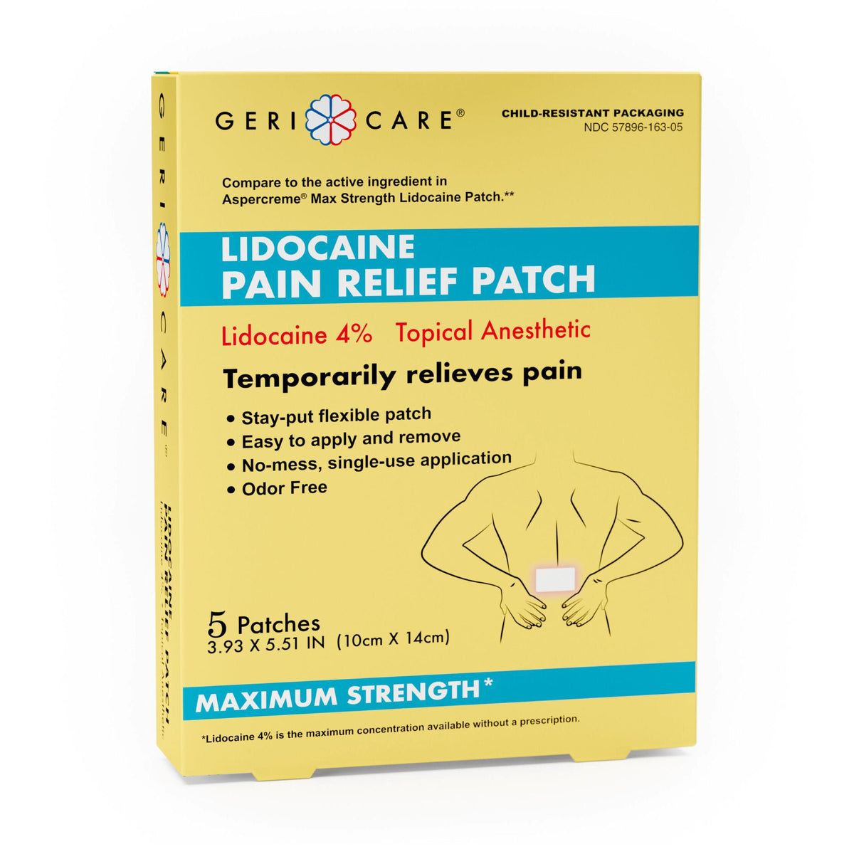 LIDOCAINE, PATCH PAIN RELIEF MAX 4% (6/BX 24BX/CS), BX/6