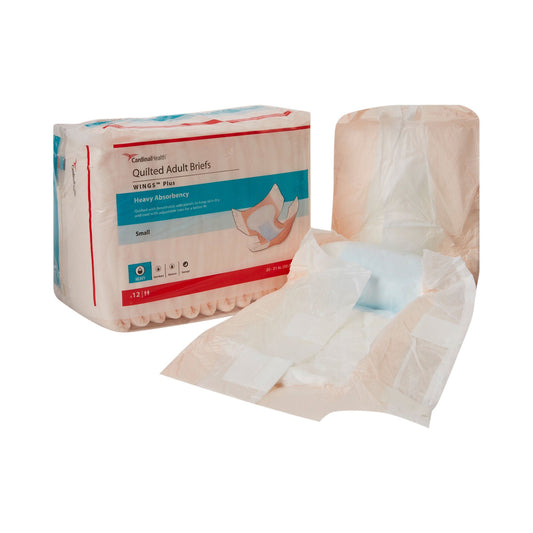 Wings™ Plus Heavy Absorbency Incontinence Brief, Small, CS/96