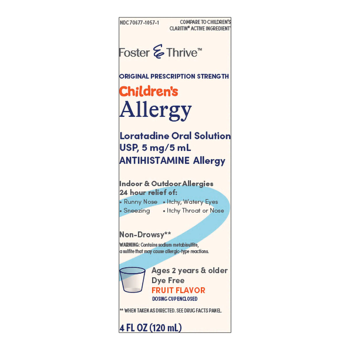 Foster & Thrive™ Children's Allergy Loratadine Oral Solution, Fruit Flavor, BT/1