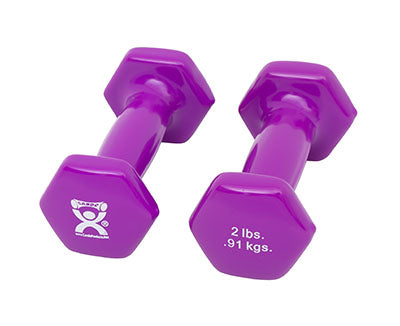 CanDo Vinyl Coated Dumbbell, Violet, 2 lb., Pair, EA/1