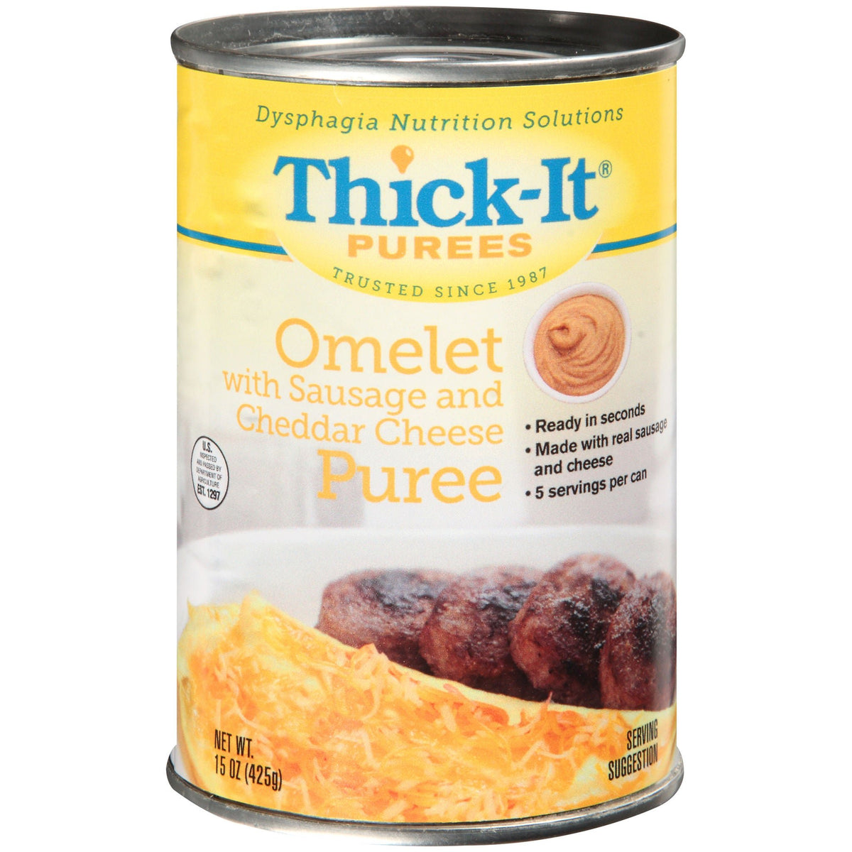 Thick-It® Purees Omelet with Sausage and Cheddar Cheese Thickened Food, EA/1