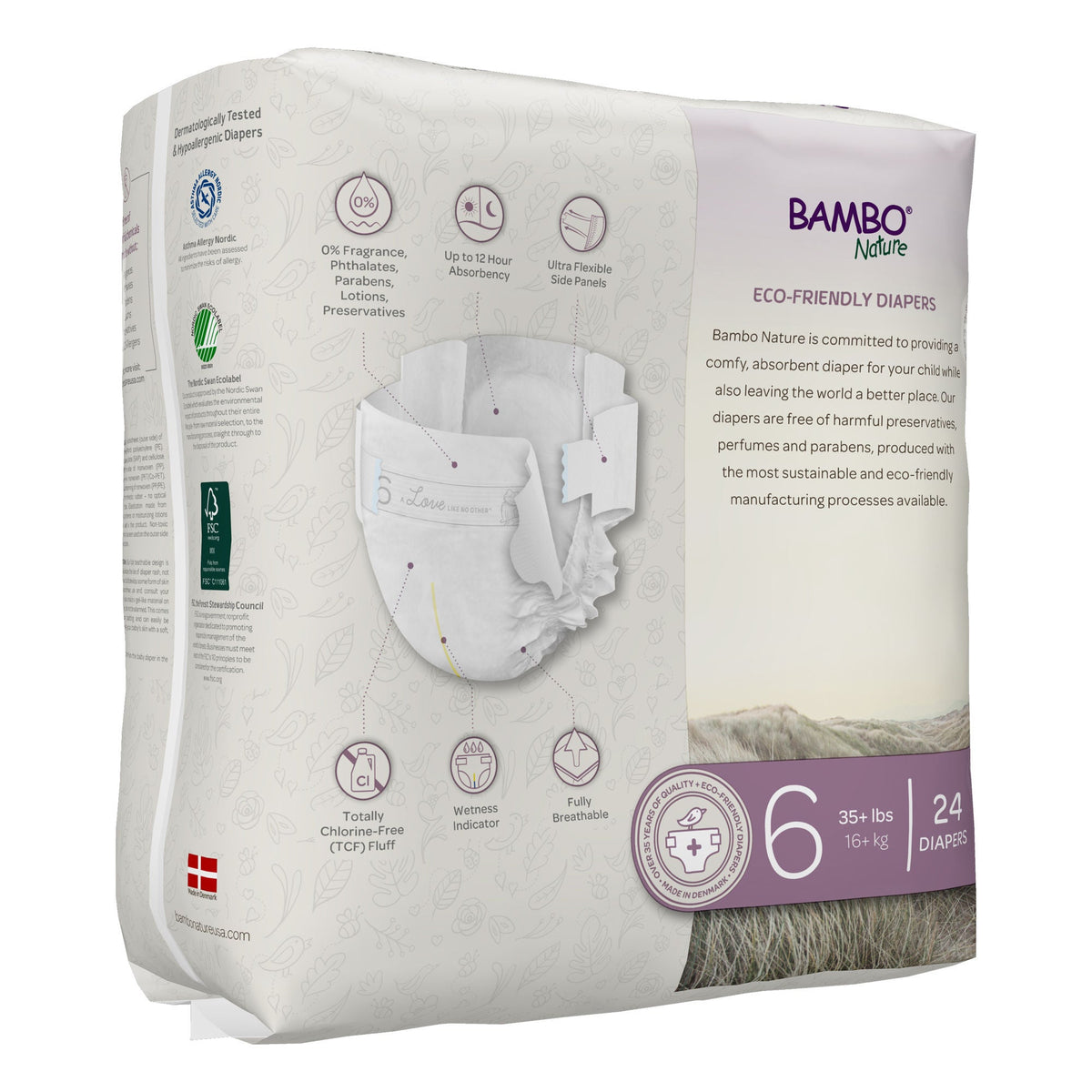 Bambo® Nature Diaper, Size 6