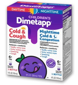 Children's Dimetapp Cold & Cough and New Nighttime Cold & Congestion, Grape, 2-Pack - REPLACES FCH66006, EA/1