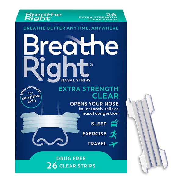 Breathe Right Extra Strength, Clear Strips, 1" x 8", 26 ct, EA/1