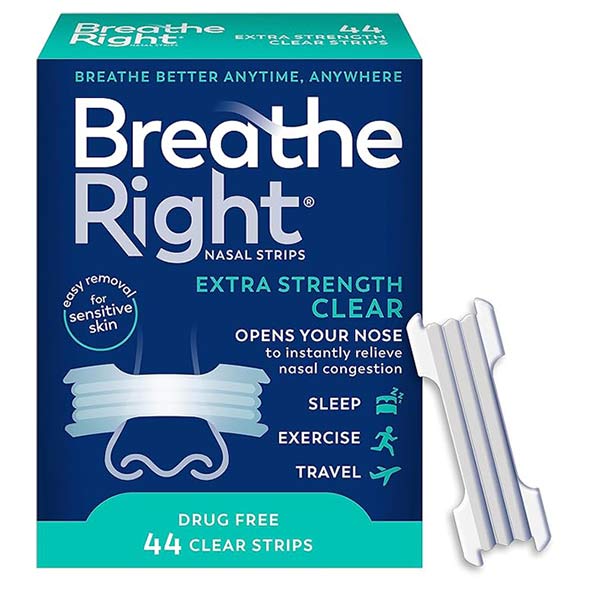 Breathe Right Clear Nasal Strips, Extra Strength, 44 ct