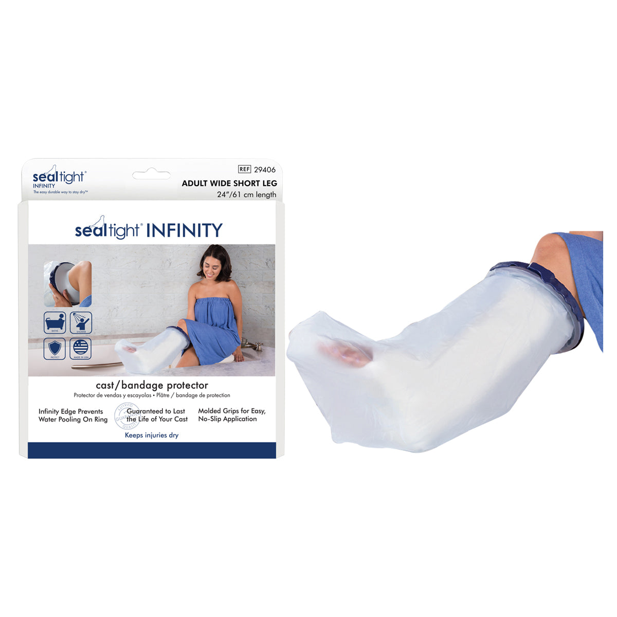 Seal-Tight Infinity Cast Protector Adult Short Leg Wide, EA/1