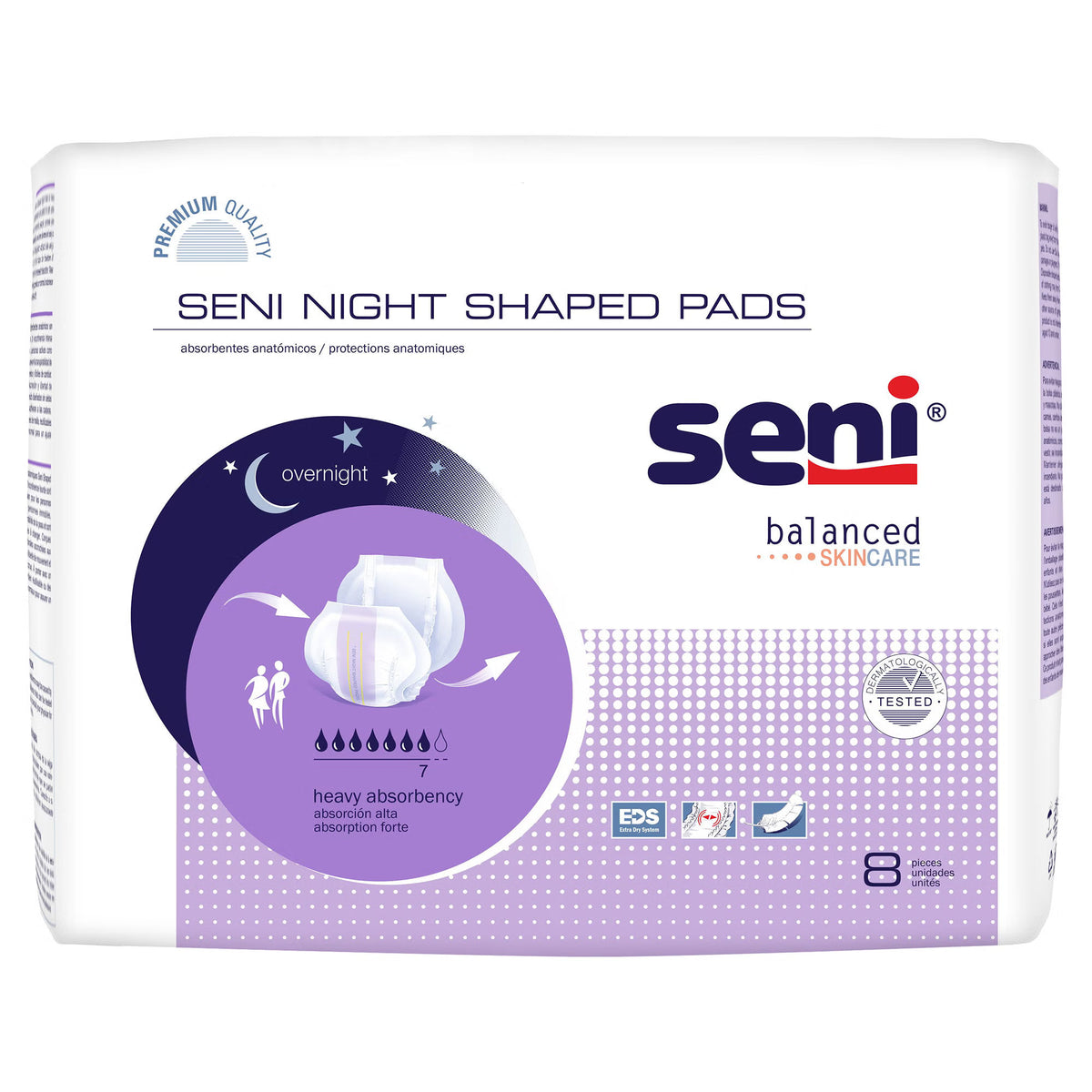 Seni® Night Shaped Pads, PK/8