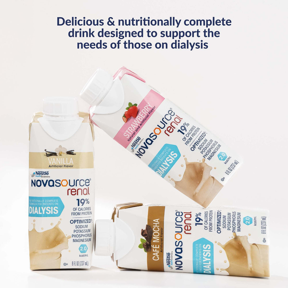Novasource® Renal Café Mocha Formula for Patients on Dialysis, 8-ounce Carton
